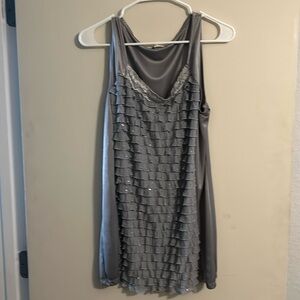Silver tank w/sequins size XL